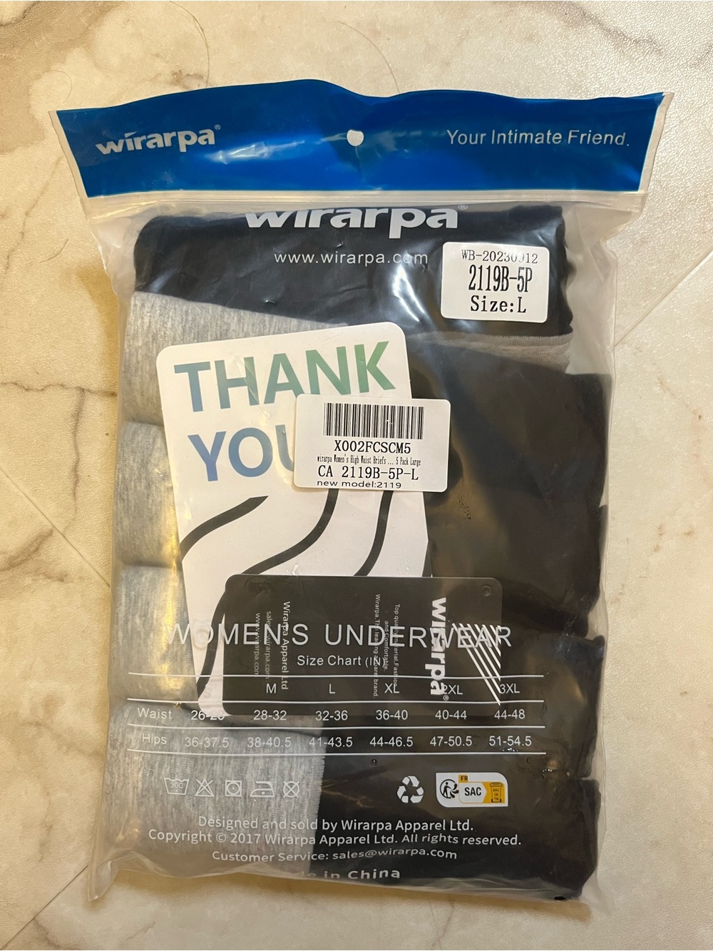 NWT women's 5-pack briefs
